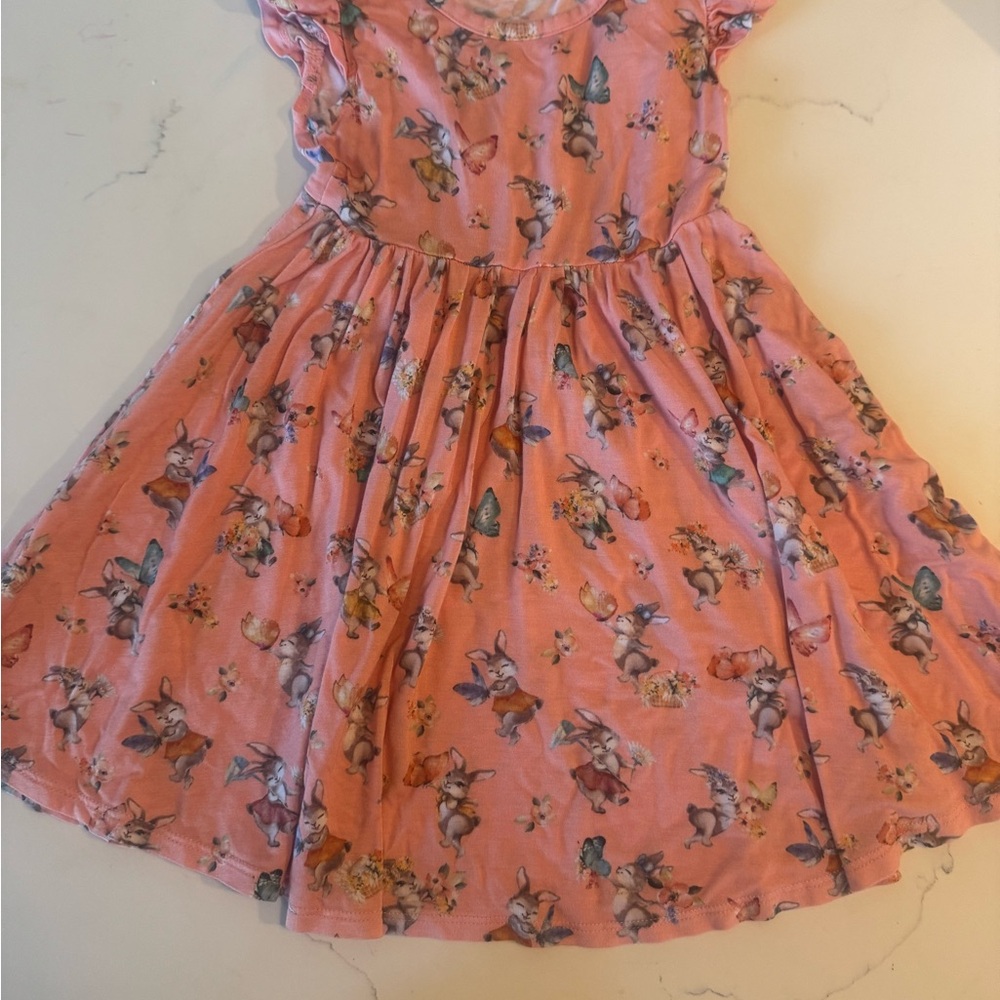 Posh Peanut Pink Dress with Whimsical Animal Print